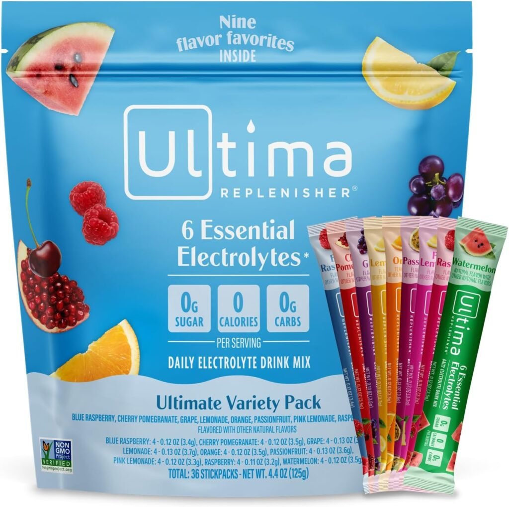 Ultima Replenisher electrolyte drink mix variety pack for daily hydration